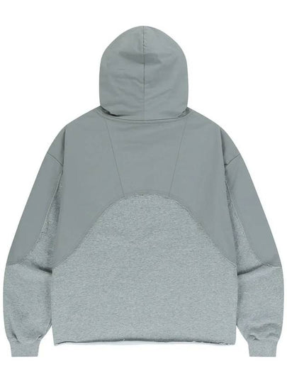 Curved Incision Heavy Sweat Hoodie Melange Gray - OFFGRID - BALAAN 2