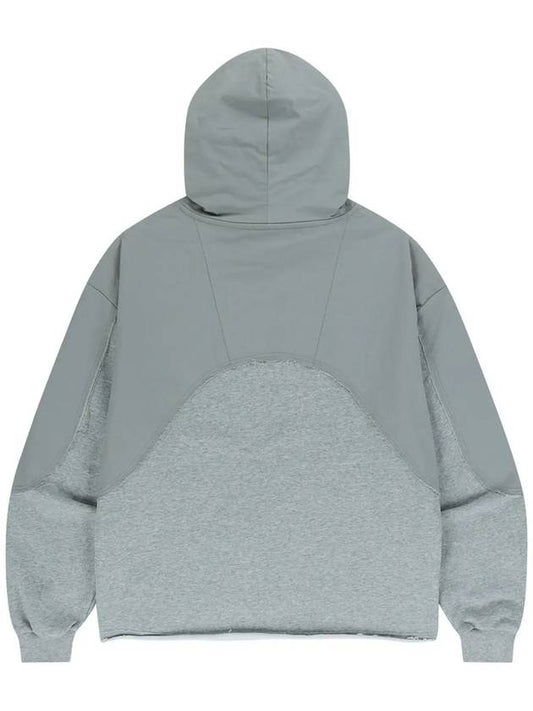 Curved Incision Heavy Sweat Hoodie Melange Gray - OFFGRID - BALAAN 2