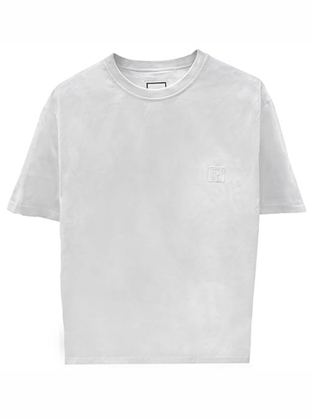 Men's Metallic Embossed Back Logo Short Sleeve T-Shirt White - WOOYOUNGMI - BALAAN 2