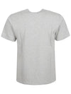 Chillax Fox Patch Classic Short Sleeve T-Shirt Grey Melange - MAISON KITSUNE - BALAAN 3