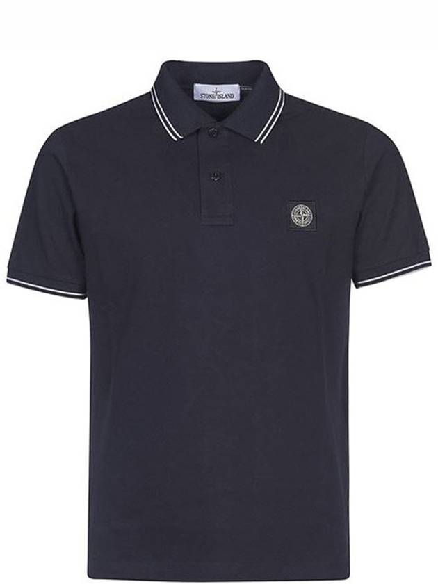 23SS Stone Island Stretch Cotton Figure Polo TShirt Black Dark Navy Khaki 2SC18 - STONE ISLAND - BALAAN 5