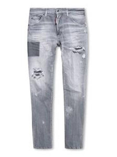 Detail Patchwork Cool Guy Jeans Grey - DSQUARED2 - BALAAN 2