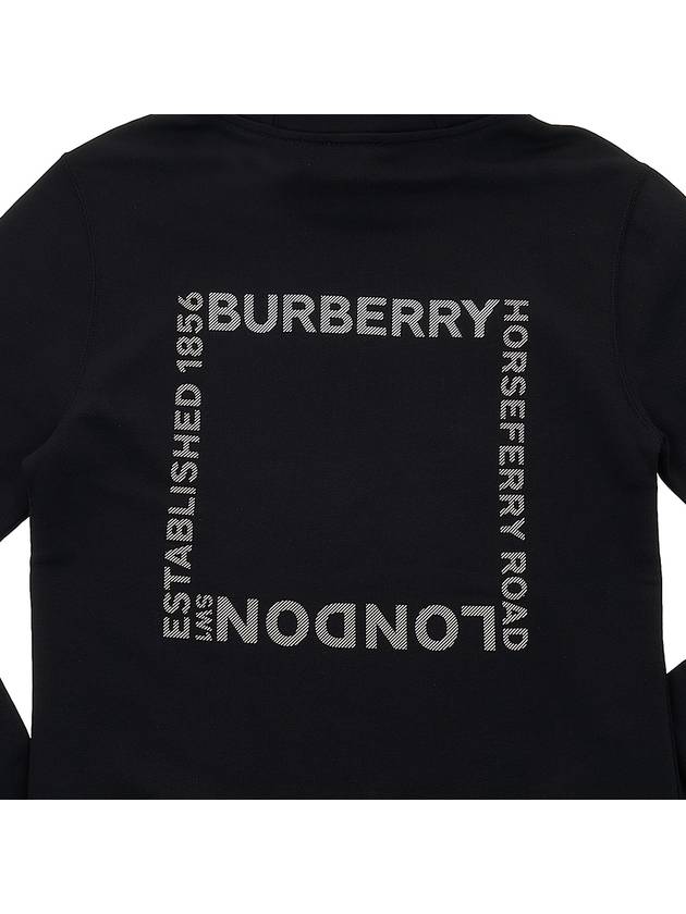 Horseferry Logo Print Cotton Hoodie Black - BURBERRY - BALAAN.