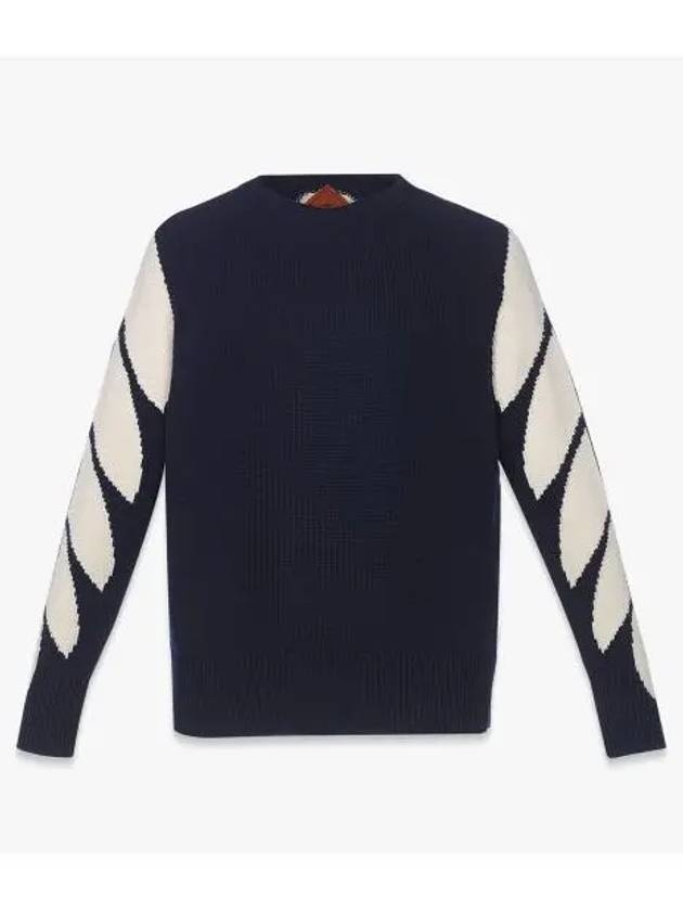 Intarsia Laurel Knit Top Navy - MCM - BALAAN 2