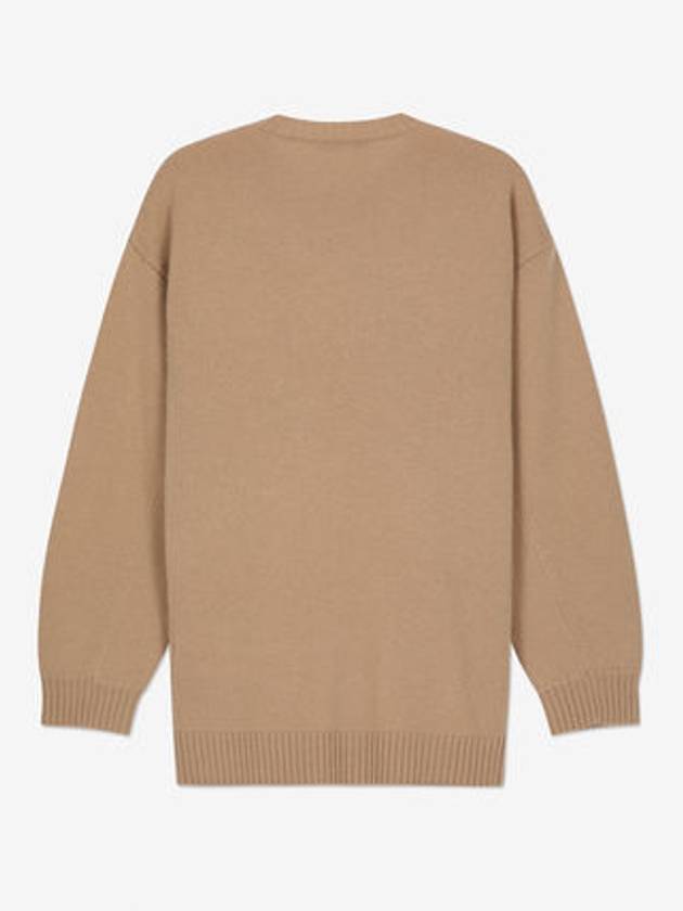 Bard Wool Cashmere Knit Top Beige - MAX MARA - BALAAN 3