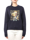 Fox Champion Print Sweatshirt Navy - MAISON KITSUNE - BALAAN 2