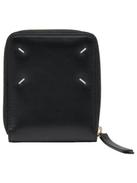 Stitch Zip Around Half Wallet Black - MAISON MARGIELA - BALAAN 1