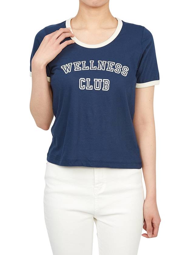 Women's Wellness Club Short Sleeve T-Shirt Navy - SPORTY & RICH - BALAAN 8