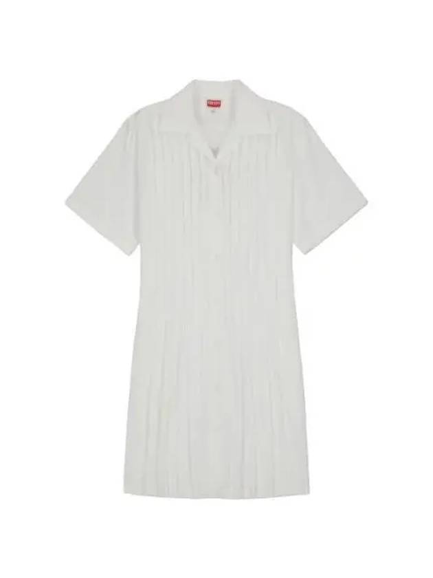 Poplin Shirt Dress Off White - KENZO - BALAAN 1