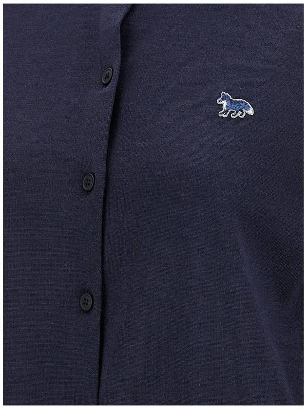 Baby Fox Patch Regular Cardigan Blue - MAISON KITSUNE - BALAAN 5