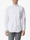 Pinstrip Oxford Long Sleeve Shirt Blue - THOM BROWNE - BALAAN 2