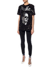 Skull Round Neck Short Sleeve T-Shirt Black - PHILIPP PLEIN - BALAAN 3