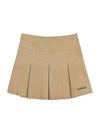 SOFT TOUCH WARM PLEATS Soft brushed embroidery pleated skirtDBEIGE - MONBIRDIE GOLF - BALAAN 6