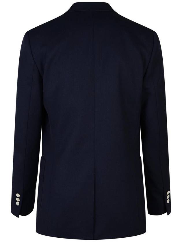 navy blue wool blazer - BALMAIN - BALAAN 4