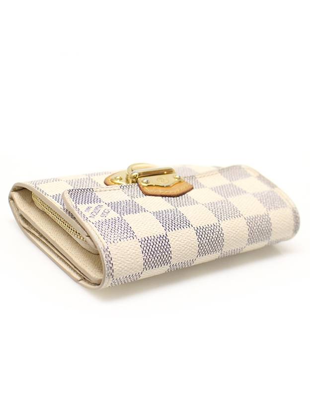 Women s Louis Vuitton N60030 Damier Azur Canvas Joy Wallet Medium gt Gangbuk used luxury goods - LOUIS VUITTON - BALAAN 4