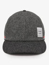 Striped Wool Ball Cap Grey - THOM BROWNE - BALAAN 2