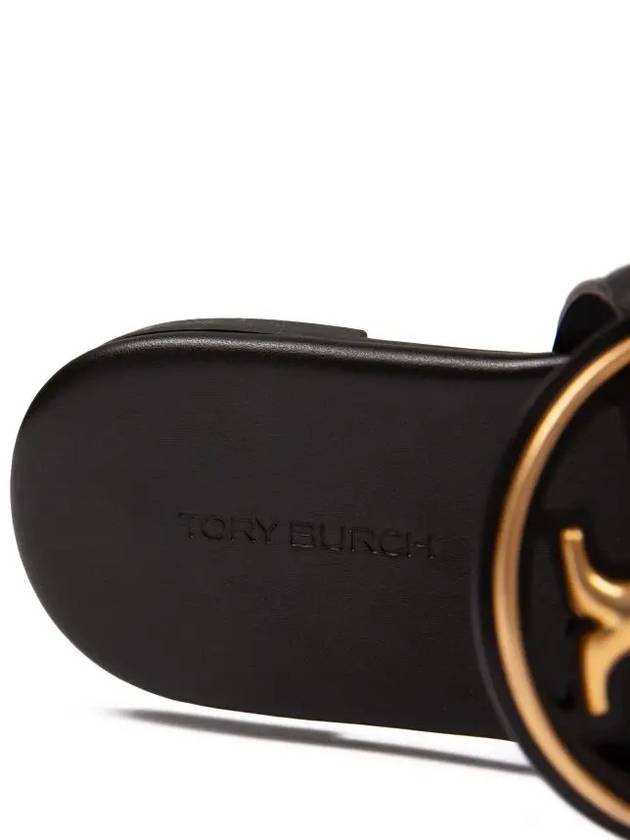 Women's Metal Miller Soft Flip Flops Black - TORY BURCH - BALAAN 7