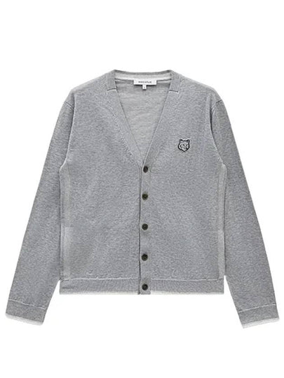 Bold Fox Head Cotton Cardigan Grey - MAISON KITSUNE - BALAAN 2