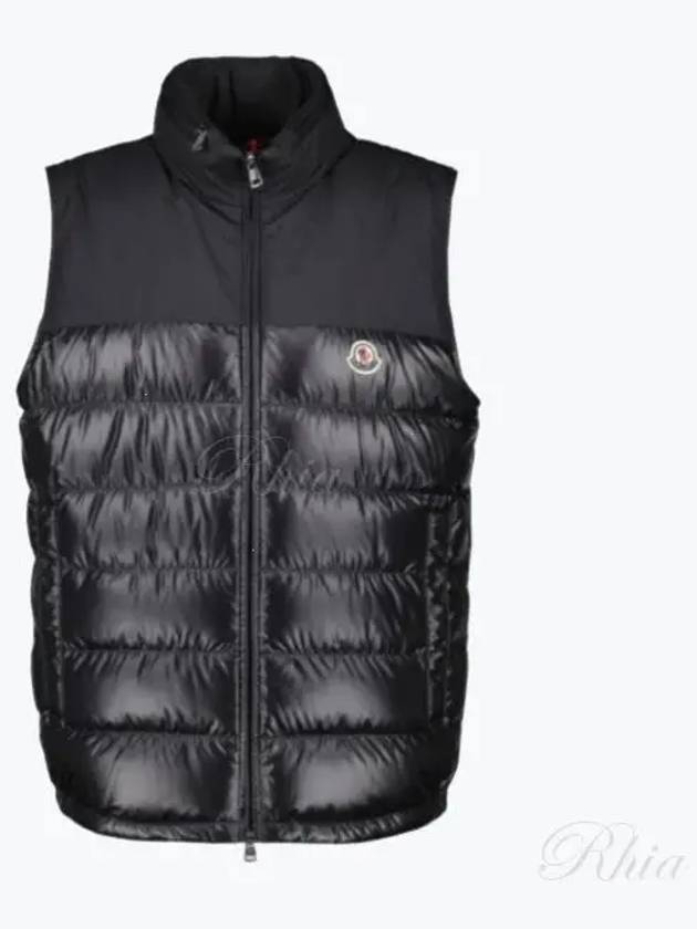 Cerces Logo Patch Down Padded Vest Black - MONCLER - BALAAN 2