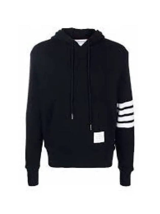 Men's Waffle 4 Bar Cashmere Pullover Hoodie Navy - THOM BROWNE - BALAAN 2