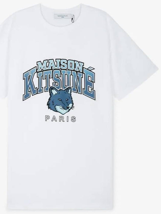 Men's Fox Logo Printing White Short Sleeve T-Shirt LM00112KJ0035 WH - MAISON KITSUNE - BALAAN 2