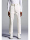 Gabardine Straight Pants White - MONCLER - BALAAN 3