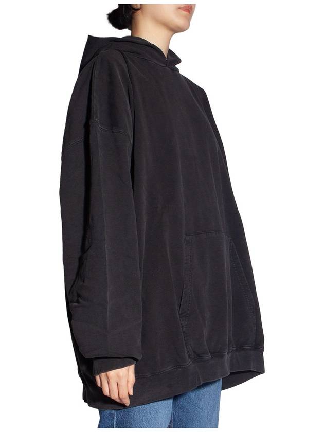 Back Logo Hooded Top Black - BALENCIAGA - BALAAN 7