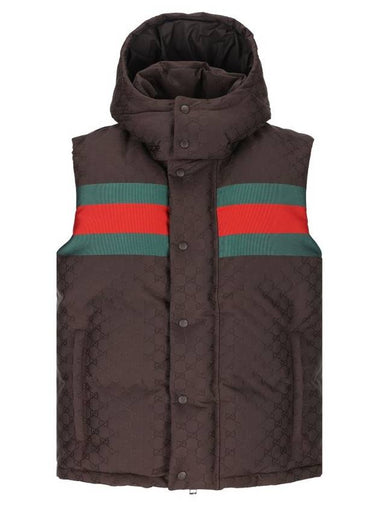 Hooded Down Vest Black - GUCCI - BALAAN 1