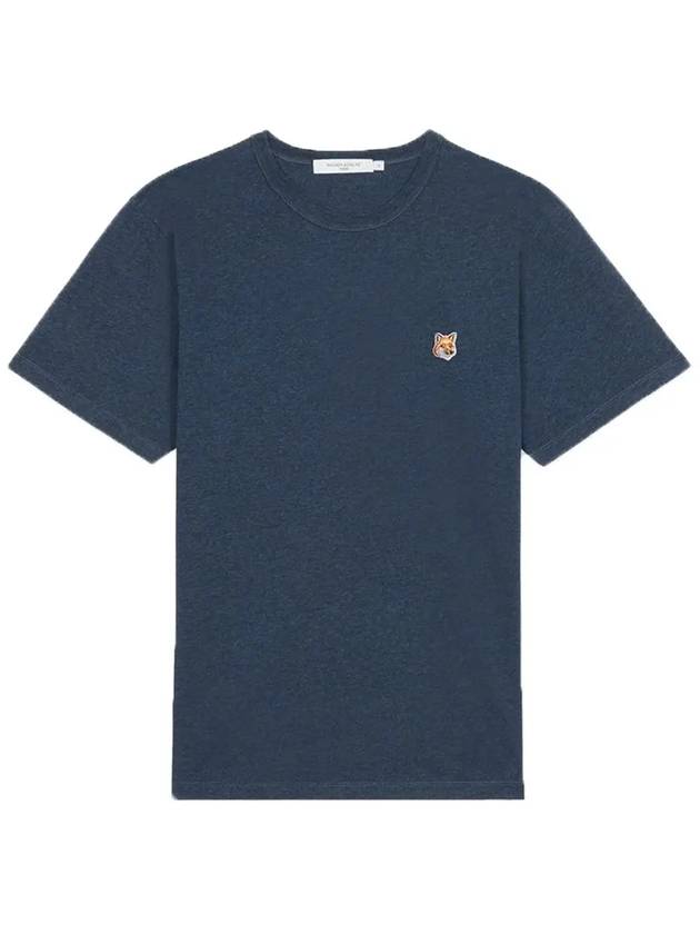 Fox Head Patch Classic Short Sleeve T-Shirt Navy Melange - MAISON KITSUNE - BALAAN 3