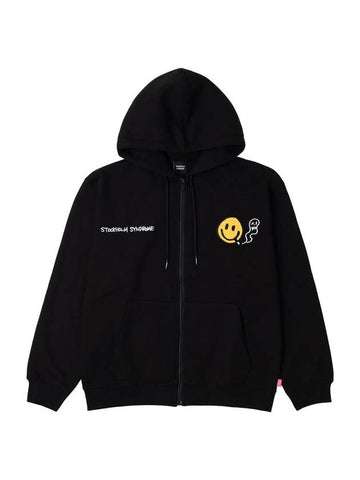 Men's Embroidery Logo Hoodie Black - STOCKHOLM SYNDROME - BALAAN 1