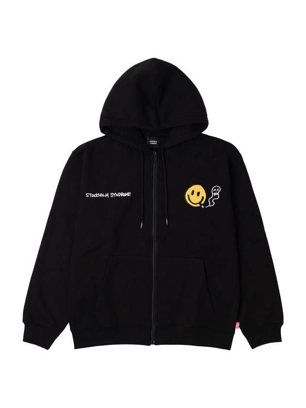 Men's Embroidery Logo Hoodie Black - STOCKHOLM SYNDROME - BALAAN 2