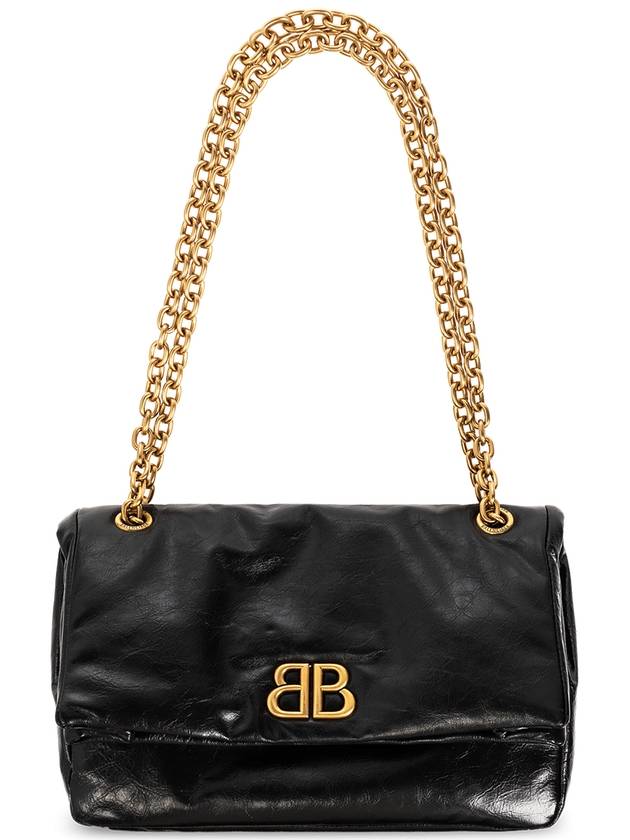 Monaco Small Chain Shoulder Bag Black - BALENCIAGA - BALAAN 2