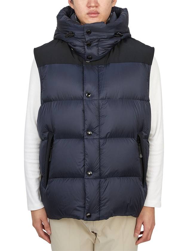 Hooded Nylon Down Padding Navy - BURBERRY - BALAAN 3