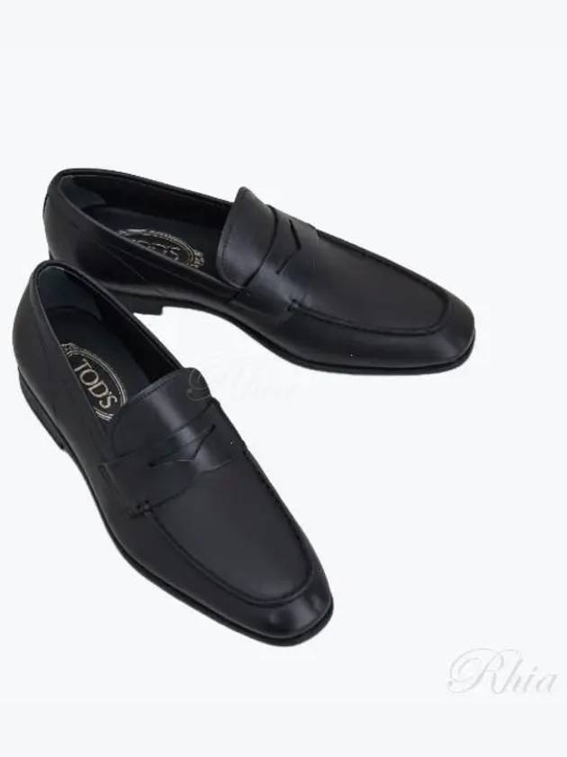 Men's Penny Leather Loafers Black - TOD'S - BALAAN 2