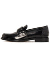 Men's Leather Metal Chain Loafers Black - TOD'S - BALAAN 5