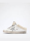 Superstar Sabot Glitter Shearing Lining Leather Low Top Sneakers Silver White - GOLDEN GOOSE - BALAAN 2