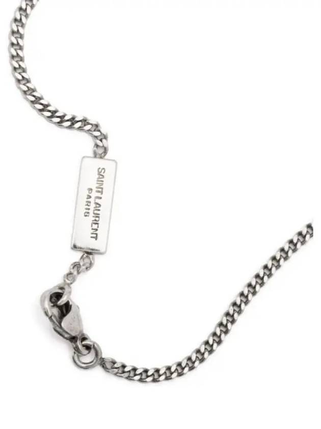 Opyum Charm Bracelet In Metal And Rhinestone Oxidized Silver - SAINT LAURENT - BALAAN 5