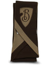 Skinny B Shield Reversible Silk Scarf Brown Sand - BURBERRY - BALAAN 2