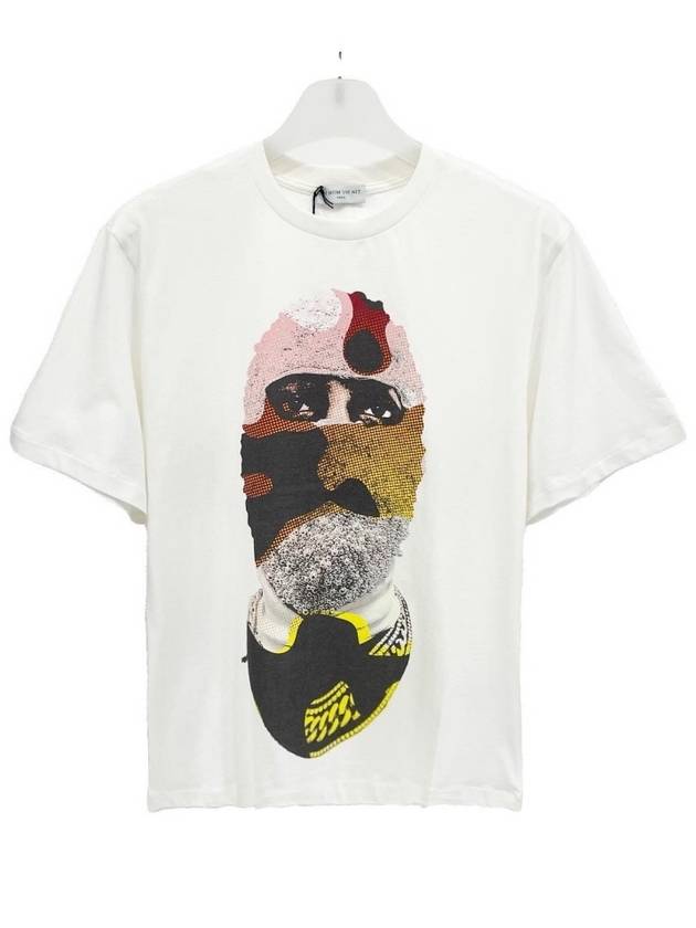 Graphic Printed Crew Neck Short Sleeve T-Shirt White - IH NOM UH NIT - BALAAN 2