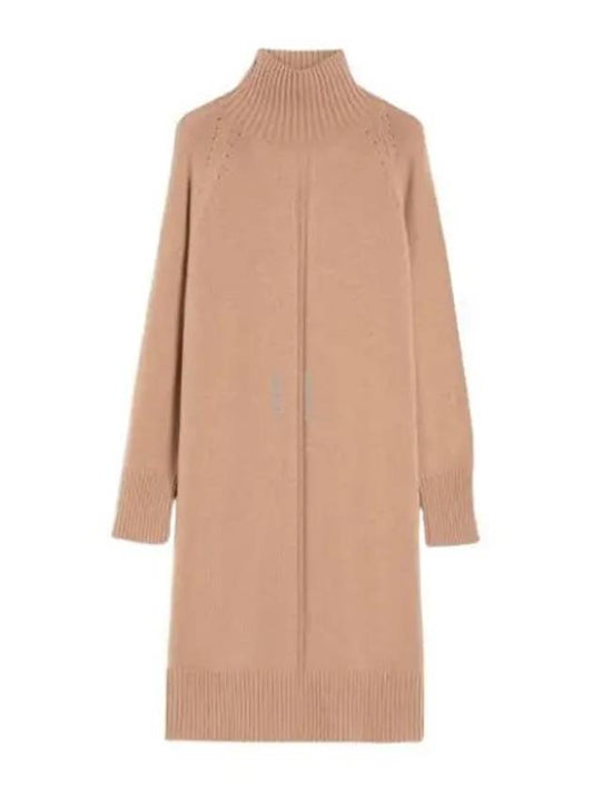 Zerbino Turtleneck Collar Short Dress Brown - MAX MARA - BALAAN 2