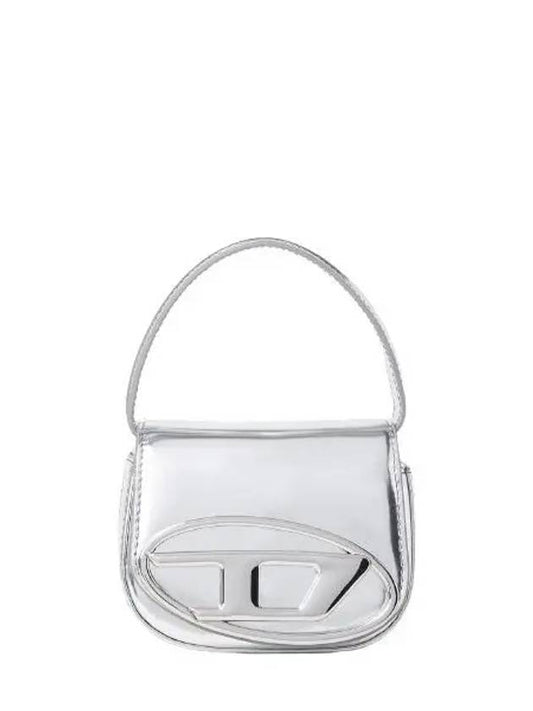 1DR Compact Mirrored Leather Shoulder Bag Silver - DIESEL - BALAAN 2