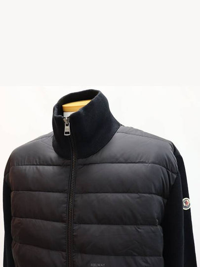 Men s Padded Wool Cardigan Black - MONCLER - BALAAN 2