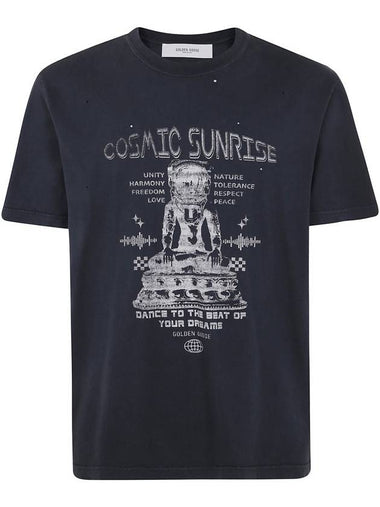 Golden Goose Journey M`S T-Shirt Regular Dyed Printed Organic Gauze Cotton Jersey Clothing - GOLDEN GOOSE - BALAAN 1