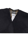 Check Reversible Wool Cape Black - BURBERRY - BALAAN 8