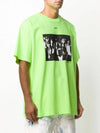 Men's Spray Arrow Oversized Short Sleeve T-Shirt Neon Green - OFF WHITE - BALAAN 4