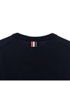 Merino Striped Crew Neck Knit Top Navy - THOM BROWNE - BALAAN 6