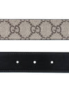 GG Marmont Supreme Canvas Leather Reversible Belt Beige Black - GUCCI - BALAAN 5