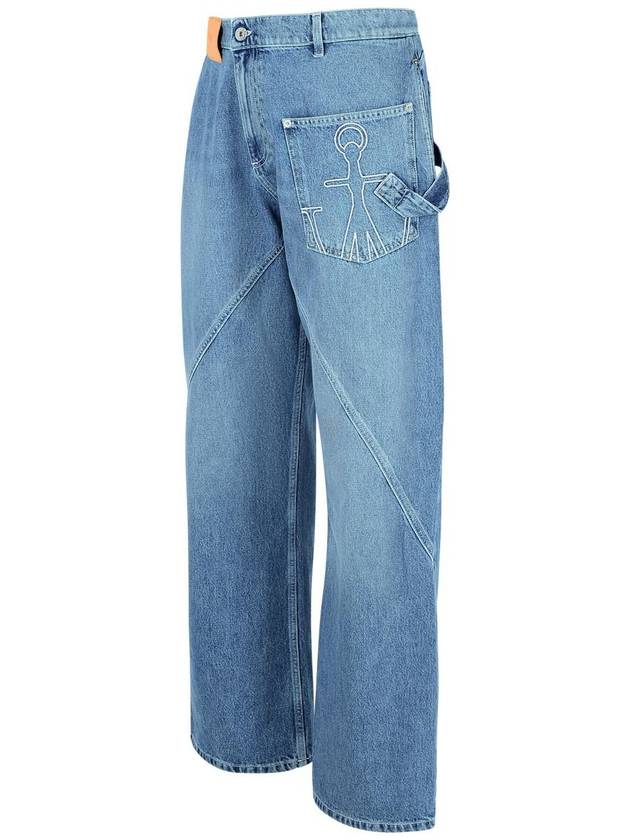 JW Anderson 'Twisted' Blue Denim Jeans - JW ANDERSON - BALAAN 2