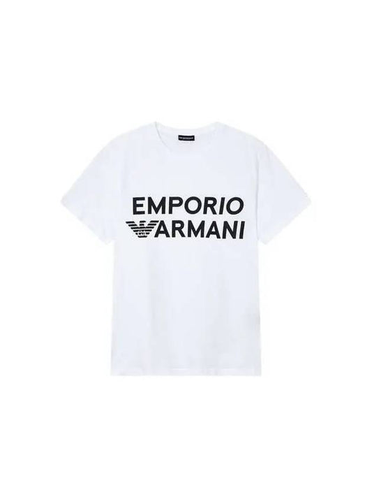 UNDERWEAR Men's Bold Logo Crew Neck Lounge TShirt White 270358 - EMPORIO ARMANI - BALAAN 1