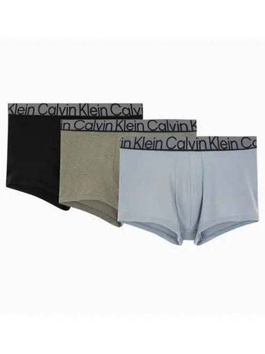 UNDERWEAR Men s Graphite Low Rise Trunks 3PK NP2686OP2G - CALVIN KLEIN - BALAAN 1